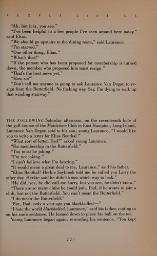 Dominick Dunne: People like us. (1988, Sidgwick & Jackson)